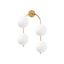 Opviq Jewel - 10605 Lámpara de pared dorada con tapa de cristal